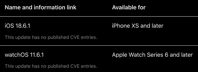 苹果推送iOS 18.6.1正式版，iOS 26 Beta 6也同步更新！