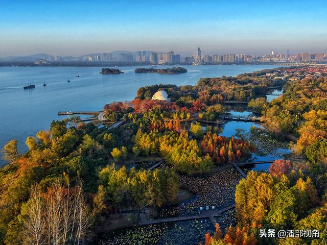 空中看蠡湖四时风光，尽显无锡大美山水之城