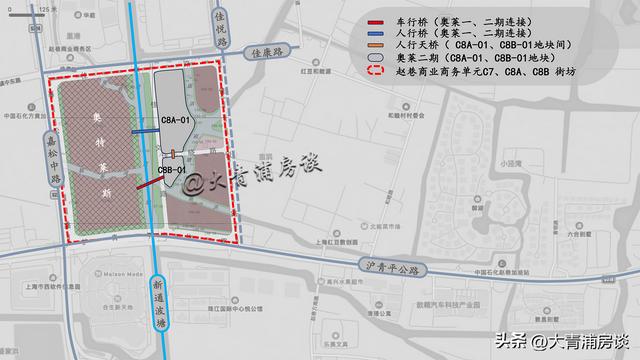 青浦百联奥特莱斯广场二期三座连桥工程方案公示