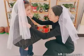 妈妈，我们一起带头纱——最美初春说爱你图片