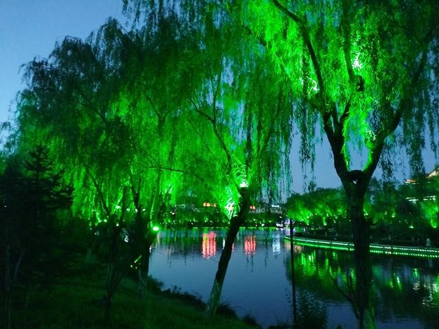夜色中的水上公园