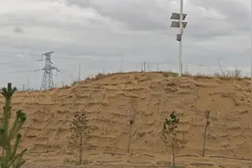 黄河边建铁塔，沙漠里“种太阳”！宁夏特高压建设者让黄沙中长出绿色奇迹图片