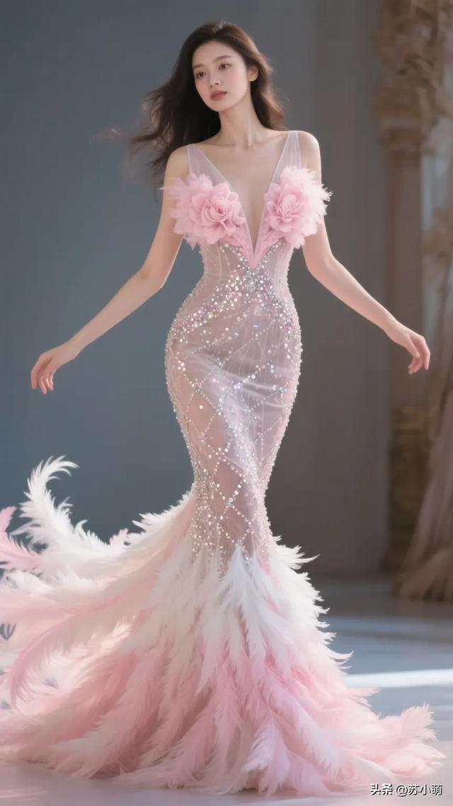 当粉色繁花与羽衣共舞,这是谁的“在逃公主”战袍?