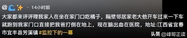 真刑！江西男子被邻居殴打，政府介入，鉴定结果已出，人善被人欺