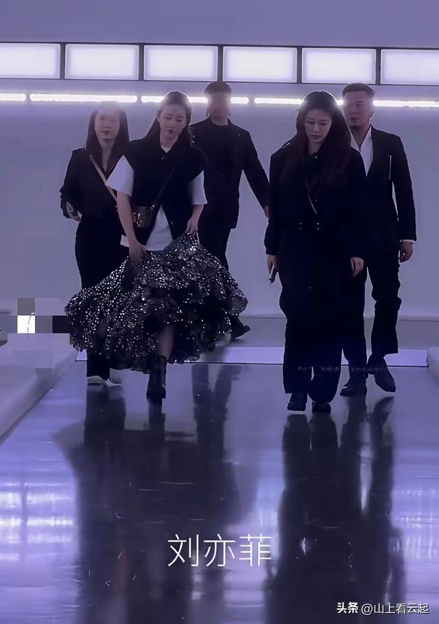 没想到，刘亦菲会被一个工作人员抢了风头黑衣服小姐姐的颜值好高