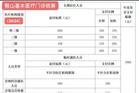 鞍山市职工医保报销标准图片