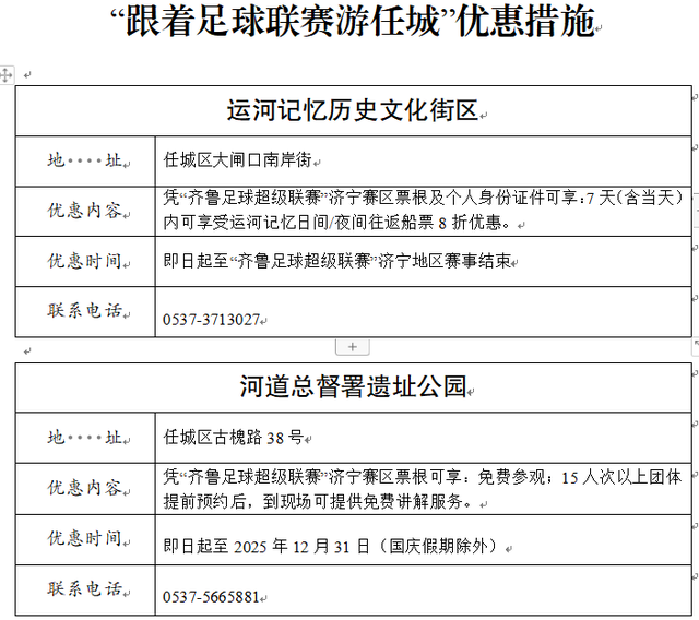 济宁球迷内部福利流出！一张票根=一张“任城畅玩卡”！