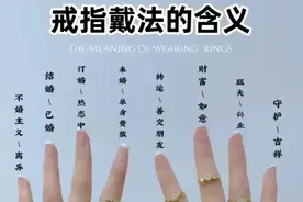 终于知道了，原来戒指戴在不同的手指上有着不同的含义，涨见识了图片