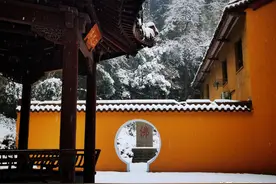 无锡雪，阳山景，朝阳寺，禅意深！图片