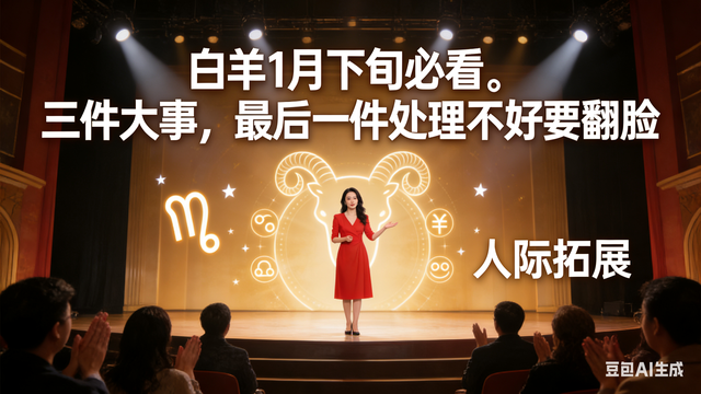 白羊1月下旬必看！三件大事，最后一件处理不好要翻脸