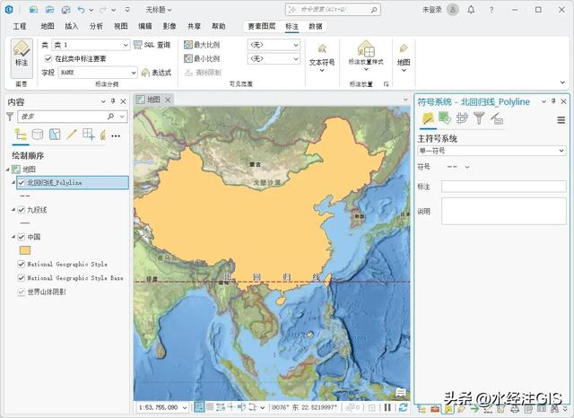 手把手教你给地图添加北回归线