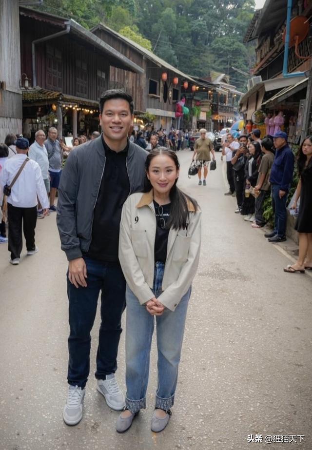 佩通坦去清迈采咖啡果，她还逛夜市逛古村，有丈夫陪着她挺幸福