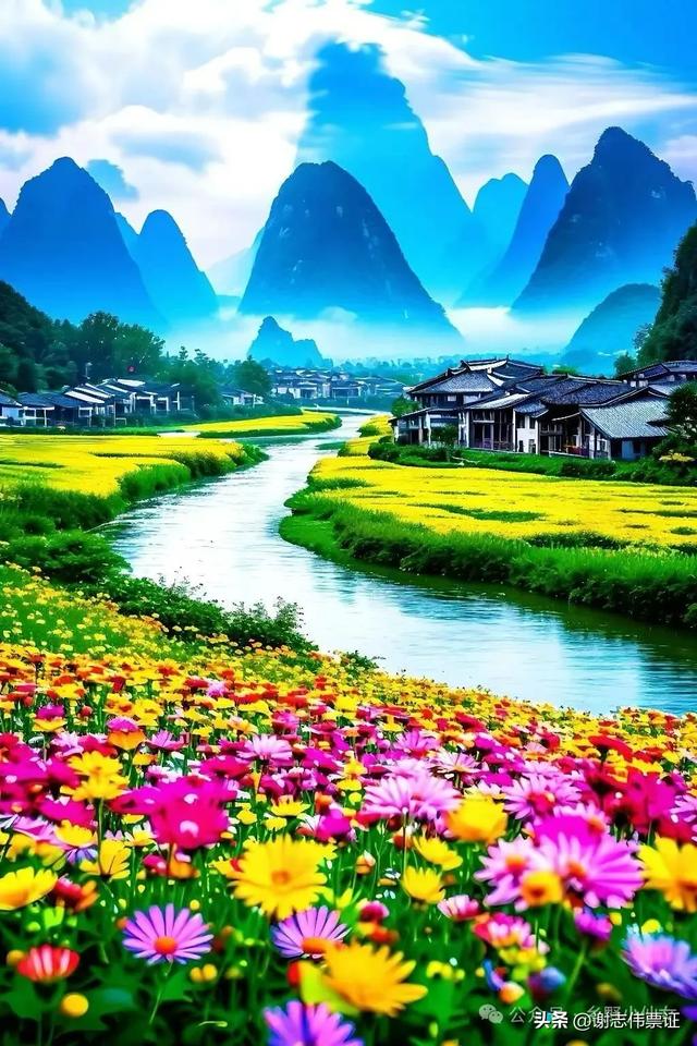 青山绿水，花海人间