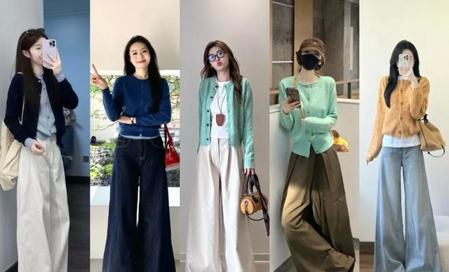 “针织衫+阔腿裤”早秋王炸组合，高级又时髦！