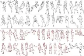 够你画10年了！3000个人物速写动态图，收藏备用图片