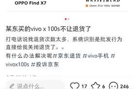 京东制裁“摸摸党”：vivo X100s退货受阻图片