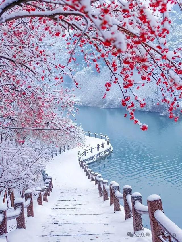 雪一落，这里的梅花便美成了诗，太漂亮了