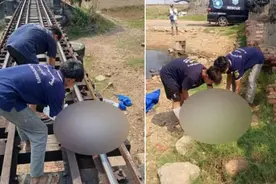 太惨了！缅甸仰光-毛淡棉铁路线上发现一具身体被肢解的男性尸体图片