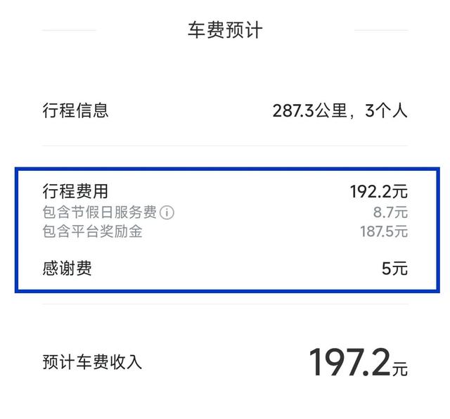 一千公里顺风车仅赚189元？拆完才发现：正常车费每公里一毛五！