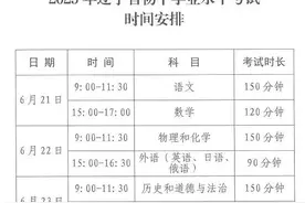 最新！2025年辽宁省中考时间确定！图片