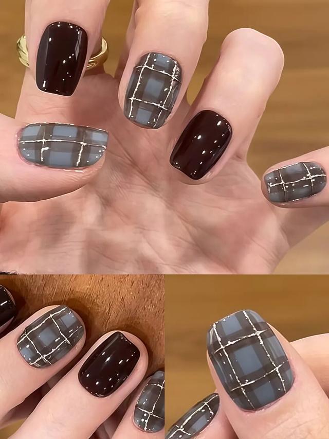 短甲美甲｜复古时尚～英伦学院风