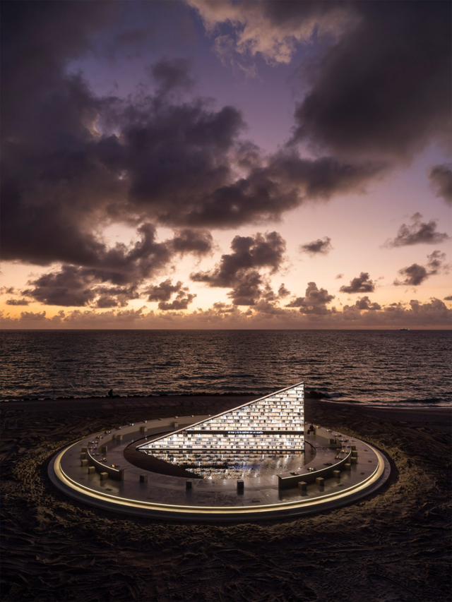 出片率100%！迈阿密海边的“旋转”图书馆