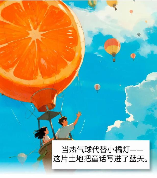 当橘灯遇上热气球……
