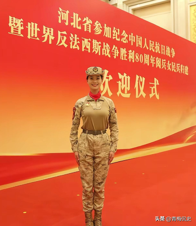女民兵李思颖阅兵回家后仅半天，又有一个新身份：河北工大研究生