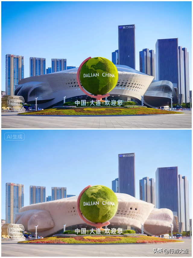 好冷！大连毛绒绒版地标已上线！