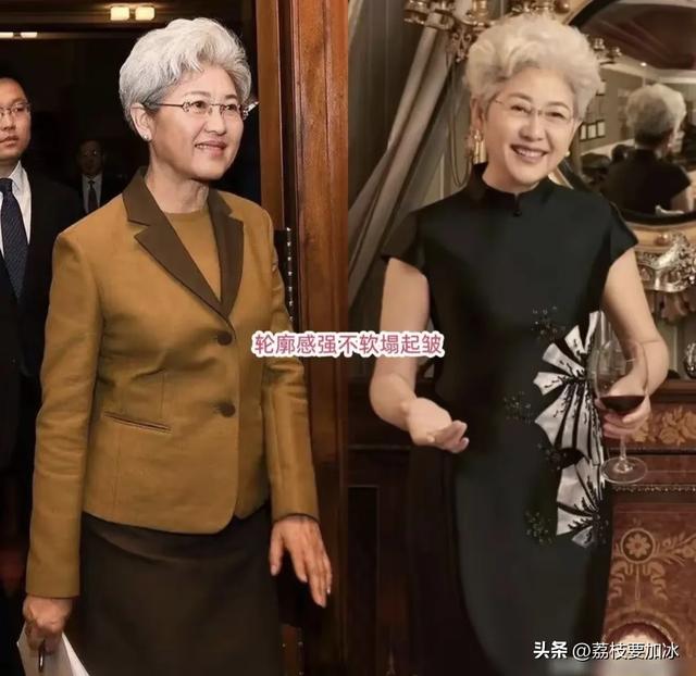 看72岁傅莹的打扮，我悟了：穿衣不松垮，鞋子不穿低，更高级得体