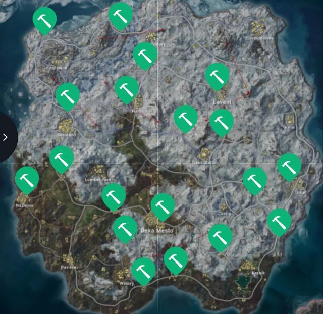 PUBG全部点位收藏！