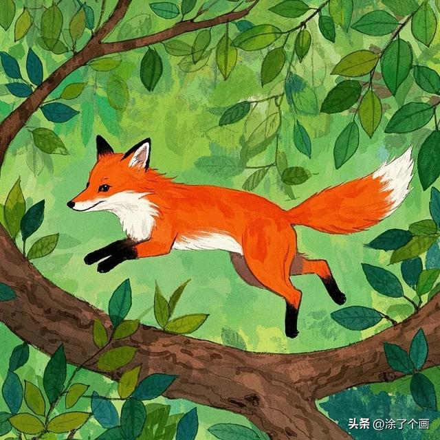 儿童绘画《动物系列》小狐狸