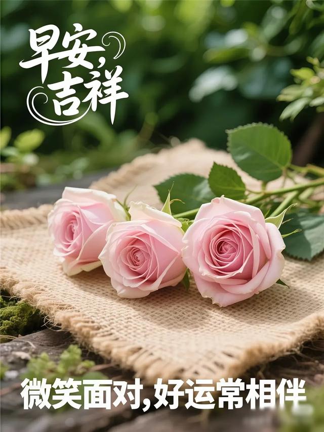 早上好早安祝福美图/静观天边云卷云舒，笑看庭前花开花落