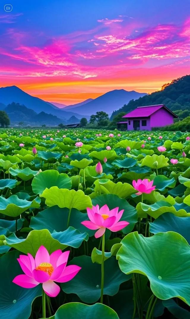 荷花如海，画面绝美
