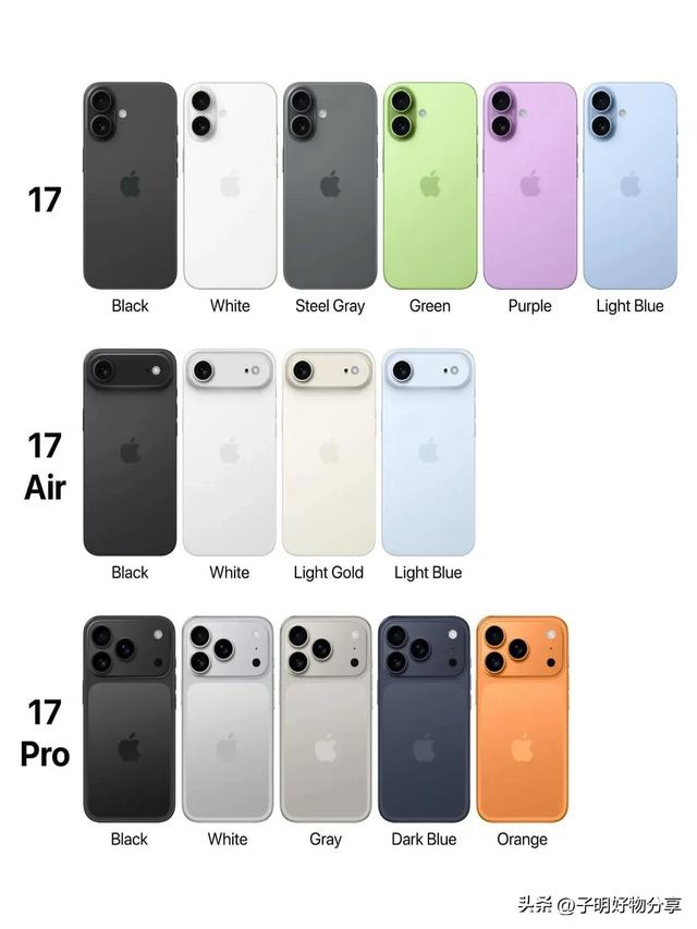 iPhone 17系列全面曝光，橙色首度亮相，华为三折叠屏旗舰正面对抗