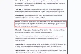 移民目的地是否给你“安全感”？马耳他移民有多安全？图片