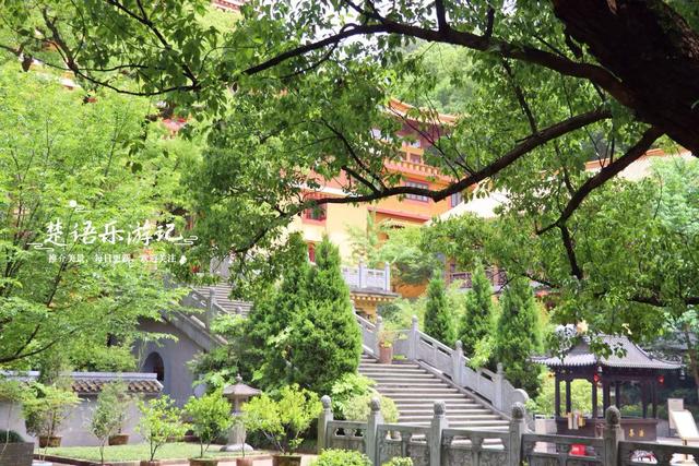 浙江绍兴曹娥江畔的古寺，黄墙黄瓦掩映在青山之间，幽静而美丽