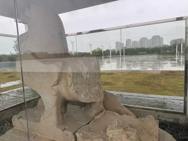 王气销沉处：南京江宁方旗庙南朝石刻前，被雨打湿的帝王魂