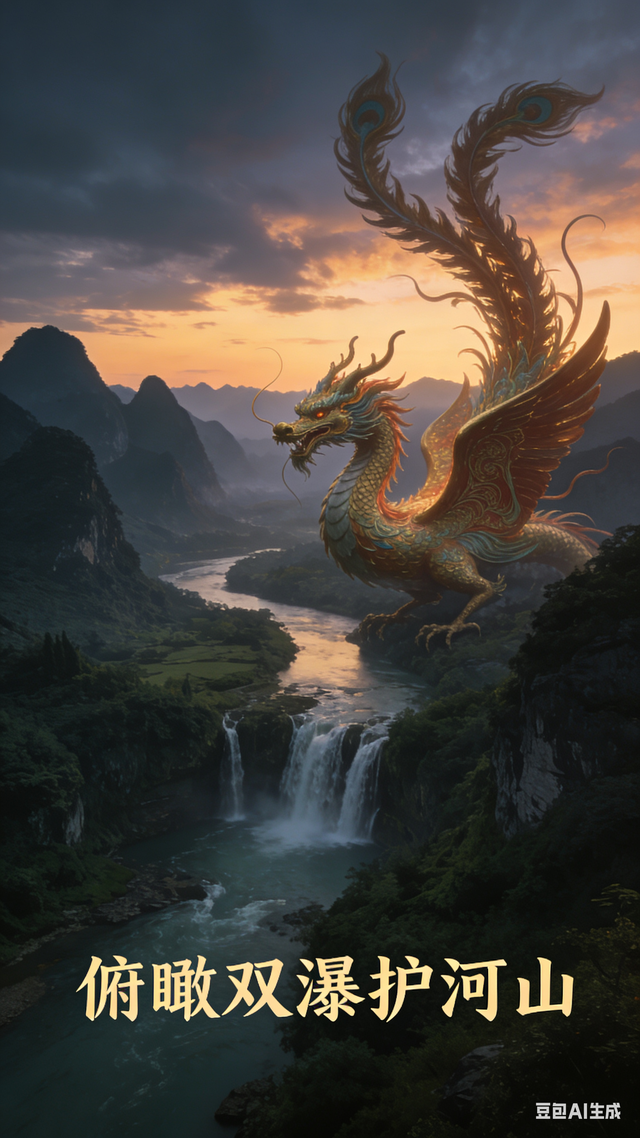 无双道龙赵小荣游记《 一笔祥龙行天下 》（一五四）德天跨国瀑布