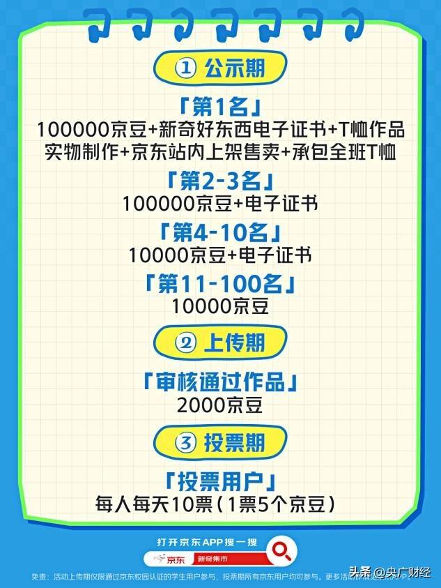 京东11.11“新奇好东西”高校T恤设计大赛：赢1000元奖金及T恤售卖机会