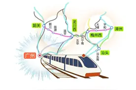 广东粤北地区横向通道，规划中韶关至龙川、梅州至漳州的高铁走向图片