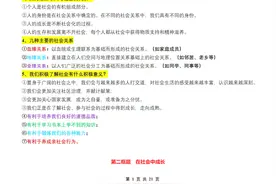 耗时5夜：我提炼八年级上册（道德与法治）必背考点，期末稳上95+图片
