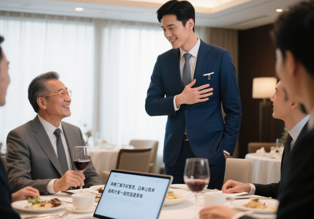 饭局你去晚了 被人调侃“你是来买单的”？别说抱歉 高情商这样回