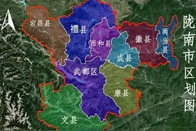 甘肃省陇南市8县1区建成区面积排名图片