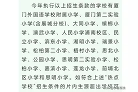 厦门思明区小学划片出炉！外来人员读书仍不容易图片