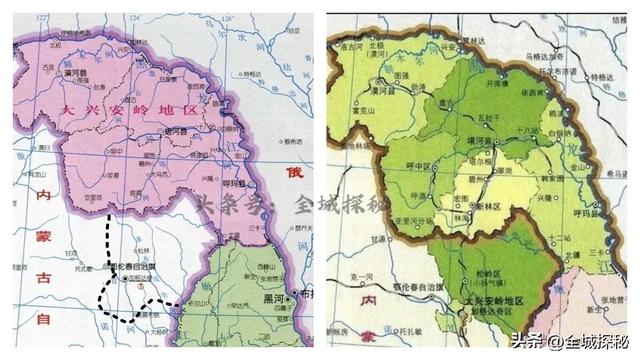 一个很有意思的事实:东北的大兴安岭大部分不在东三省,而在内蒙