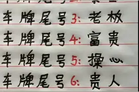 车牌号尾数的含义，收藏起来看看吧，此内容仅供娱乐图片