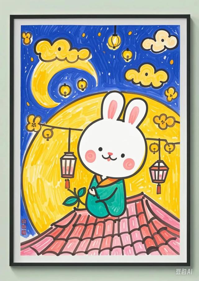 简笔画最全中秋节主题绘画＋绘画思路，张张创意满满！