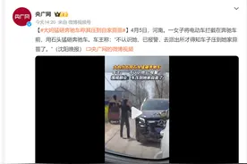 大妈猛砸奔驰车称其压到自家蒜苗，车主发声：不认识她，已报警图片