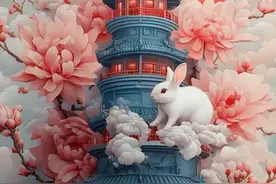 中秋壁纸：玉兔月宫秘境的奇幻之旅图片